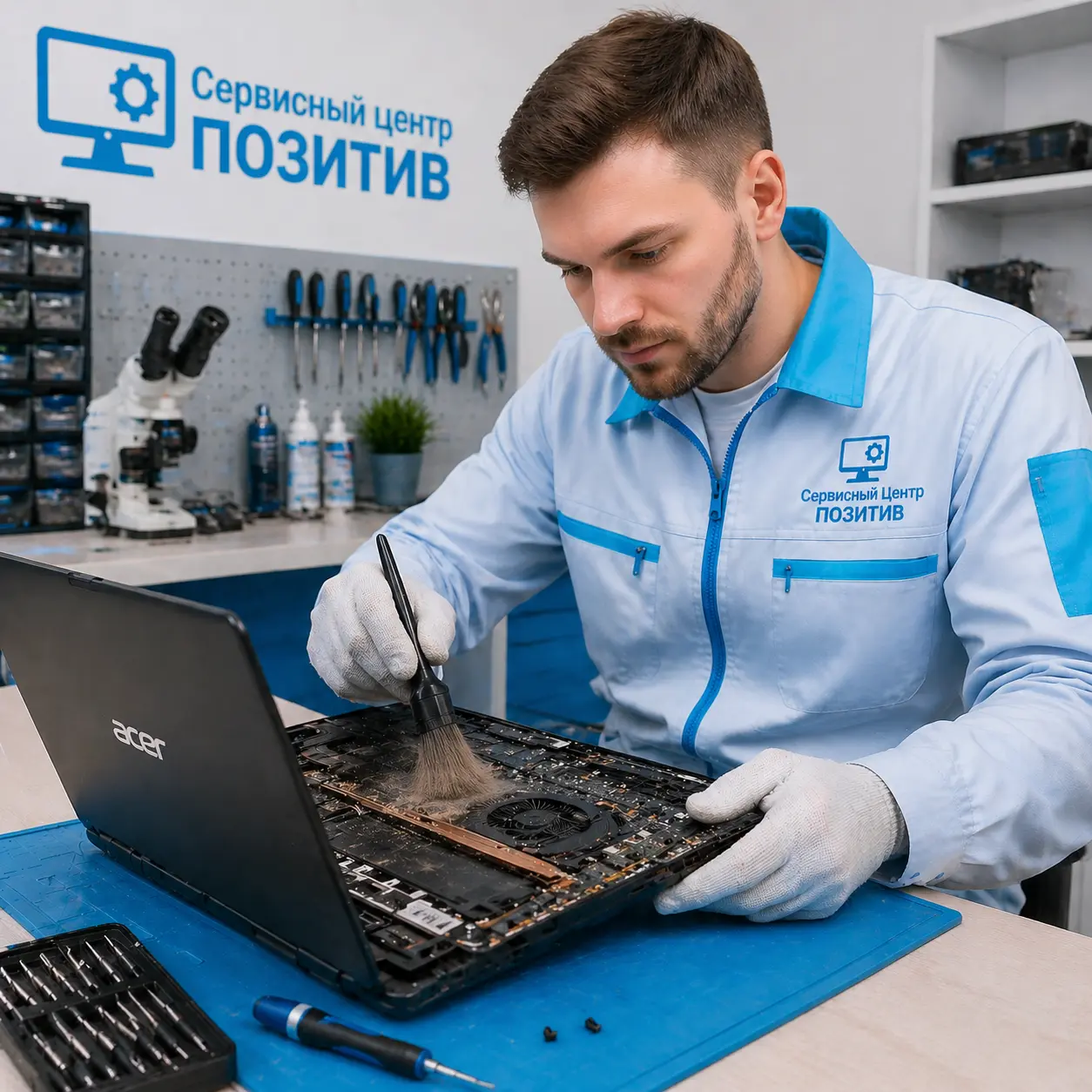 Чистка ноутбука Acer от пыли в Новоалтайске | Замена термопасты